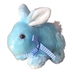 Plush Blue Bunny Toy for Small Pets